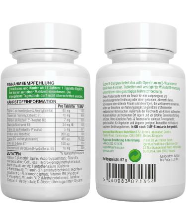 High Absorbable Vitamin B Complex - Methylated B Vitamins with Folate B6 B1 & B12 Vegan 180 Tablets - Igennus - Buy Online on GoSupps.com