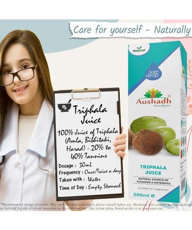 Organic Triphala Juice 500ml - Ayurvedic Digestive Supplement - Buy Online on GoSupps.com