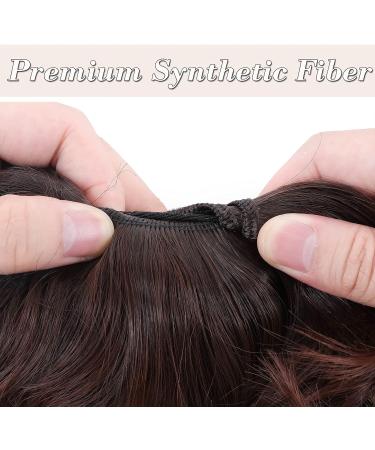 Thick Messy Curly Hair Scrunchie Bun Extension - Black to Dark Auburn | Synthetic Updo Hairpiece for Women & Girls - Buy Online on GoSupps.com