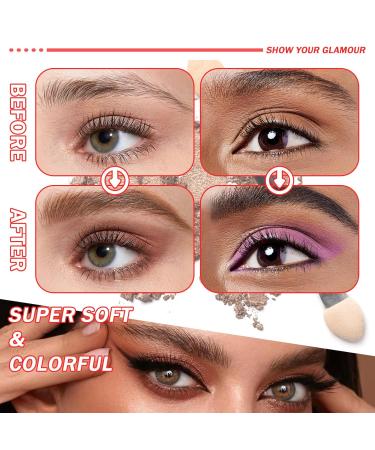 2PCS Glitter Smokey Eyeshadow Palette - Highly Pigmented Long Lasting Waterproof Makeup Gift Set for Women - Buy Online on GoSupps.com
