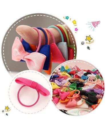 Midodo 80pcs Elastic Hair Loops for Baby Girls - Grosgrain Ponytail Holders & Headbands for Toddlers - Buy Online on GoSupps.com