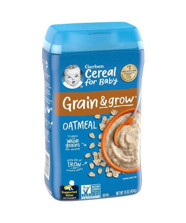 Gerber Baby Cereal 1st Foods Oatmeal 16oz | Supported Sitter | Grain & Grow - Buy Online on GoSupps.com