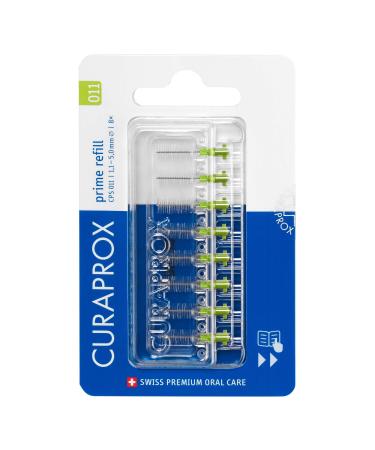 Curaprox Interdental brushes CPS 011 prime refill 8 pieces 5 mm effectiveness green refill pack without holder
