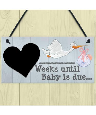 Countdown to Baby's Arrival! | Baby Shower Pregnancy Gift - RED OCEAN Chalkboard Plaque - Buy Online on GoSupps.com