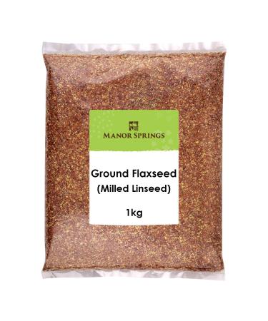 Ground Flaxseed (Milled Linseed) 1kg by Manor Springs - Buy Online on GoSupps.com