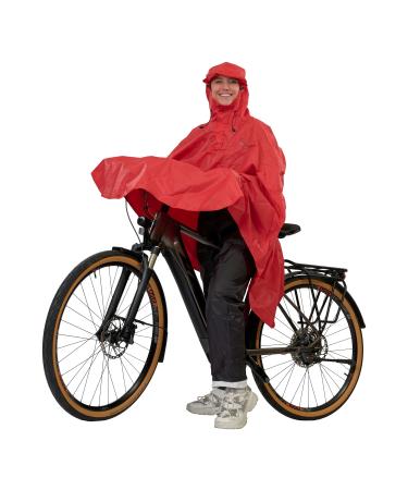 Lowland outdoor bicycle rain poncho red
