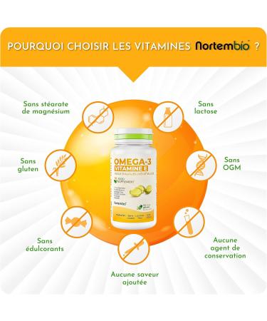 Nortembio Omega 3 (DHA) and Vitamin E. Food Supplement. 110 Tablets. Contributes to the Normal Functioning of the Heart and Brain. Promotes the Maintenance of Vision. Immune Booster. - Buy Online on GoSupps.com