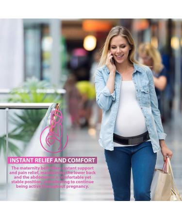 ORTONYX Maternity Support Belt for Back, Pelvic, Hip, Abdomen & Sciatica Pain Relief - Pregnancy Brace - S/M Black - Buy Online on GoSupps.com