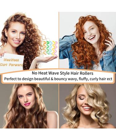 36Pcs Heatless Waves Hair Curlers Kit - No Heat Wave Hair Curler Set for Most Hairstyles (17.7 Inch) - Buy Online on GoSupps.com
