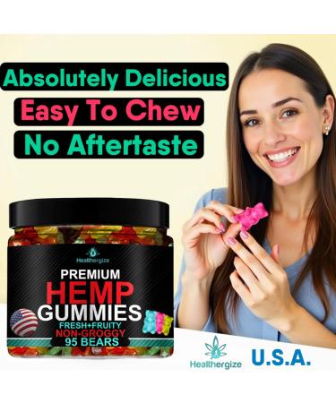 Hemp Gummies Sleep Edibles for Peace and Relaxation-High Potency Pure Extra Strength Hemp Oil-Made in USA - Buy Online on GoSupps.com