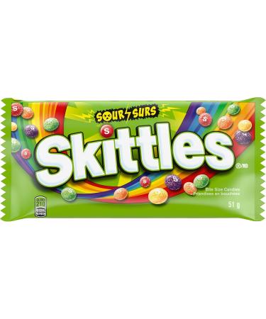 Skittles Original Bulk Box 11.34 Kilograms & Sour Chewy Candy Full Size Bag 51g per Pack 24 Count Sugar Candy + Sugar Candy Green - Buy Online on GoSupps.com