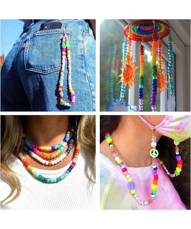 Quefe 3960pcs Pony Beads Bracelet Making Kit - 48 Colors Kandi & Rainbow Beads Set with Letter Beads and Elastic Threads for Jewelry Making - Buy Online on GoSupps.com