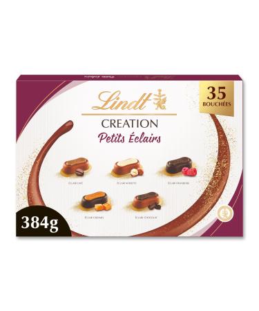 Lindt - CREATION Petit clairs box - Assortment of Milk Chocolates Black and White - Bakery inspiration - Ideal for Christmas 384 g