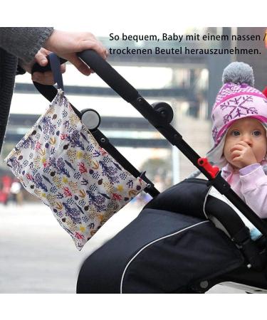 4-Pack Waterproof Diaper Bag Wet Bags for Kids | Kindergarten Laundry Bags | Ocean Design | Best for Cloth Diapers & On-the-Go Use - Buy Online on GoSupps.com