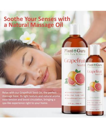 Plant Guru Grapefruit Seed Oil 32 fl. oz. Cold Pressed 100% Pure & Natural Carrier Skin Face Body & Hair Growth Moisturizer. Great for DIY Creams Lotions and Lip Balms - Buy Online on GoSupps.com