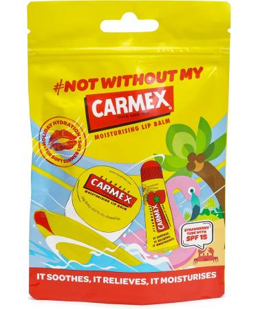 CARMEX Lip Balm Gift Pouch (1x Strawberry Tube 1x Classic Pot) - Buy Online on GoSupps.com