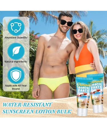 Dansib 12 Sets Mini Sunscreen and Sunglasses Bulk for Wedding Party Spf30 Water Resistant Sunscreen Lotion Bulk 1oz Travel Size for Thank You Gifts Wedding Party Supplies(Beach) - Buy Online on GoSupps.com