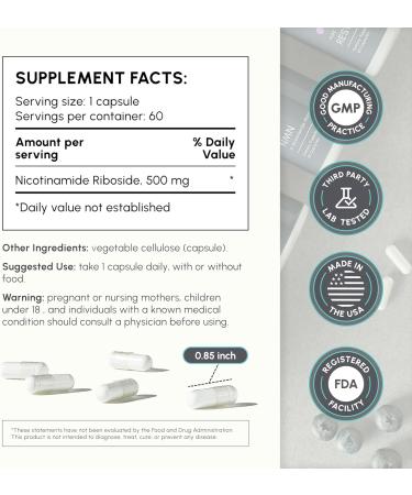 partiQlar Nicotinamide Riboside (NR) 500mg NR Supplement for Cellular Health Anti-Aging Energy & Metabolism Support 2-Month Supply (60 Capsules) - Buy Online on GoSupps.com