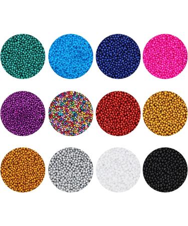 12 Grids Nail Micro Pixie Beads Multicolor Tiny Glass Rhinestone Elf Micro Caviar Crystal Beads for DIY Embellishment Decorations - Buy Online on GoSupps.com
