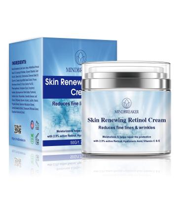 Retinol Moisturizer Cream 2.5% for Face & Eye Area with Vitamin C & E Hyaluronic Acid for Anti Aging, Wrinkles & Acne - Best Night & Day Facial Cream by Simplified Skin 1.7 oz
