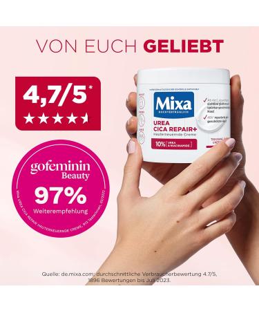 Mixa Urea Skin-Controlling Cream with Niacinamide | Moisture Care for Dry Rough Skin - 400ml - Buy Online on GoSupps.com