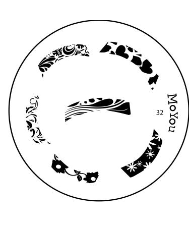 Original MoYou Nail Art Image Stamp Plate Number 32 Manicure Design