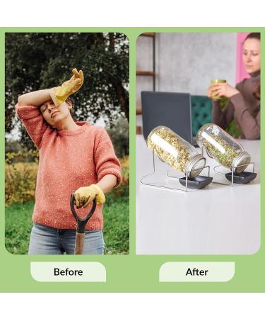 Seed Sprouting Jar Lids - 2 Pack Stainless Steel Strainer Screens for Regular Mouth Mason Jars | Grow Fresh Broccoli, Alfalfa, Beans at Home - Buy Online on GoSupps.com