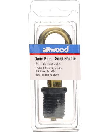 Attwood 7524A7 Snap-Handle Drain Plug - 1 Diameter, Brass Handle, Rubber Plug - Buy Online on GoSupps.com