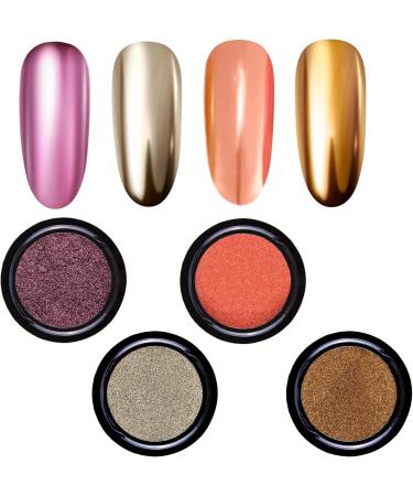 Duufin 14 Colors Chrome Glitter Nail Powder - Metallic Mirror Manicure Art | 1g/Box - Buy Online on GoSupps.com