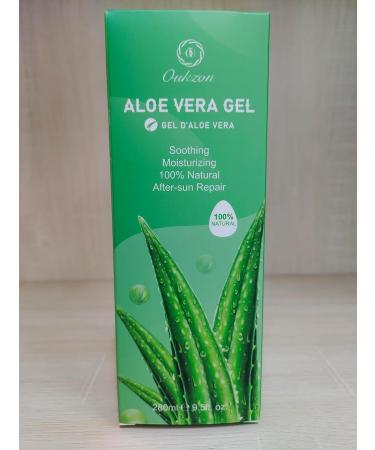 100% Pure Aloe Vera Gel - 280ml Natural Moisturizer for Face Body & Hair | Soothing After Sun Lotion for Dry Skin & Sunburn - Buy Online on GoSupps.com