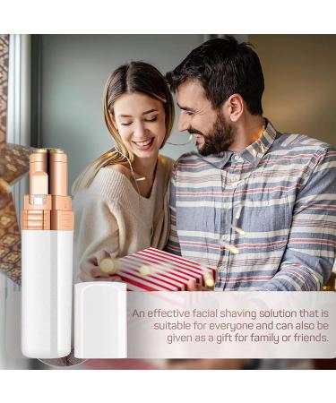 Giazee Facial Hair Remover: Electric Trimmer for Women, LED Light, Lips, Chin, Cheeks - Peach White - Buy Online on GoSupps.com