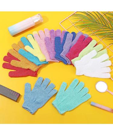 50 Pcs Double Sided Exfoliating Gloves for Body - Shower Gloves for Women - Deep Clean Skin, Spa Massage, Beauty Skin - Bathing Accessories in 13 colors - Buy Online on GoSupps.com