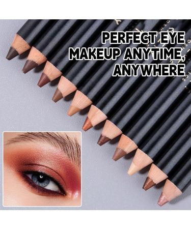 Eye makeup pencil eyeshadow pencil - Long-lasting eyeshadow pencil set - Glitter colored eyeliner for women long-lasting eyeshadow pencil kit - Buy Online on GoSupps.com