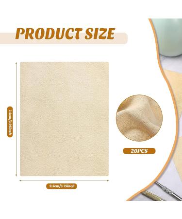 Potchen 20-Piece Pre-Cut Chamois for Ceramics Trimming - Soft Cloth Leather Tool Kit for Smoothing Pottery Rim - Ceramic Supplies (3x3.7 Inch) - Buy Online on GoSupps.com