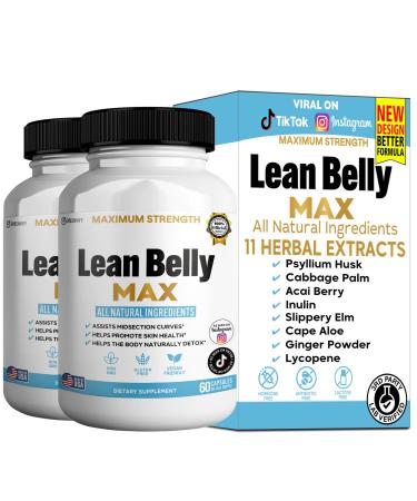 GREENVIFY Lean Belly Max Natural Supplement 60 Capsules 30-Day Supply All Natural Ingredients Non-GMO Gluten Free (2)