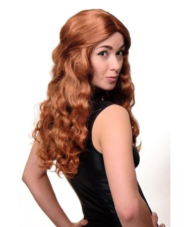 WIG ME UP GFW1840-130 | Ladies Red Long Wig with Straight Parting & Voluminous Curls - High-Quality International Shipping - Buy Online on GoSupps.com