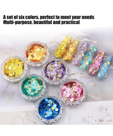 Box Nail Glitters Sequins Set - Round Mixed Flakes for DIY Nail Art & Craft | International Shipping - Buy Online on GoSupps.com