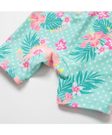 BONVERANO Baby Girls Swimsuit | Long Sleeve One Piece Swimwear UPF 50+ Sun Protection | 6-9 Months Green - Buy Online on GoSupps.com