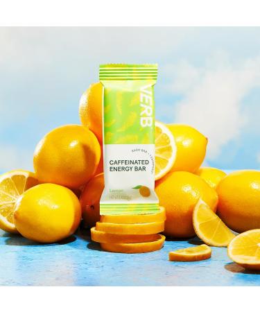 Verb Energy Lemon Caffeinated Snack Bars - 90 Calorie Low Sugar Vegan & Gluten Free Nutrition Bars with Organic Green Tea - 16 Count Pack - Buy Online on GoSupps.com