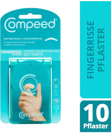 Compeed Finger Tears - Hydrocolloid Plasters for Torn Fingertips & Cuticle Cracks 2-Pack (10 Pieces Each) - Fast International Shipping - Buy Online on GoSupps.com