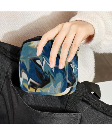 Marble Multicoloured Sanitary Napkin Storage Bag Zipper | Menstrual Cup Pouch for Girls, Women, Ladies | Feminine Period Pads Holder - Buy Online on GoSupps.com