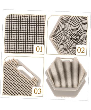 SOESFOUFU Face Brush Facial Cleansing Brush Exfoliator Face Washer Brush Facial Wash Brush Face Scrubber Facial Brush Face Cleansing Brush Double Head Silica Gel Cleaning Brush 6.50X6.50X4.00CM Grey - Buy Online on GoSupps.com