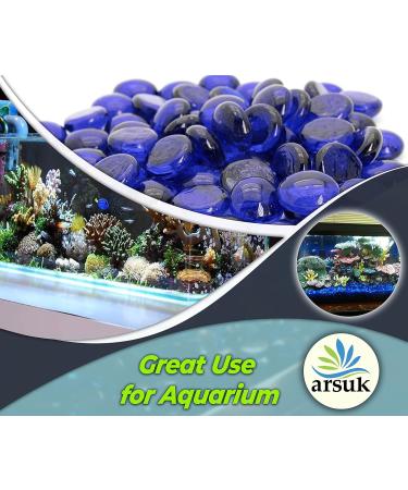 Arsuk Glassenic Deko Blue - Flat Stones for Decoration 0.955 kg - Perfect for Party Tables Vases Aquariums & Weddings - Buy Online on GoSupps.com