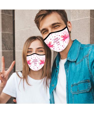 Windproof Activated Carbon mask Valentines Day Baby Cat Holding Heart Shaped Baloons Romantic Love Themed Illustration Vermilion Black Facial decorations for adults - Buy Online on GoSupps.com