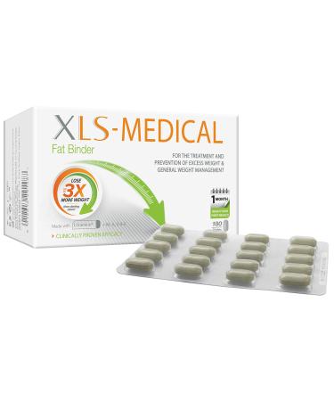 XLS-Medical Fat Binder 180 Tablets - Reduce Calorie Intake from Dietary Fats - Up to 3x more Weight Loss - With Litramine as Active Ingredient - 30-Day Treatment 180 Count (Pack of 1)