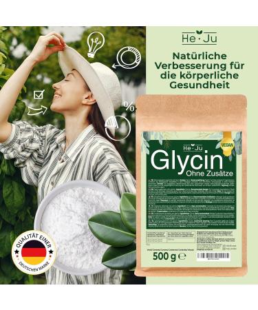 Buy 100% Pure Glycin Powder 500g - Vegan Additive-Free 165 Portions | Premium Quality Amino Acid - Buy Online on GoSupps.com