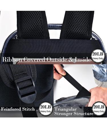 OSOCE Black Mini Clear Stadium Approved Backpack | Heavy Duty PVC Transparent Bag for Security Work, Concerts, Travel | Adjustable Shoulder Straps | Black 1.0 Small - Buy Online on GoSupps.com