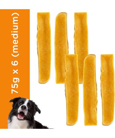 Only One Treats Yak Cheese Dog Chew for Pet s Dental Health Natural and Long-Lasting Himalayan Yak Snak for Dogs of All Ages and Sizes Medium Himalayan Dog Chew and Puppy Teething Treats (6x75g) 6 Medium - Buy Online on GoSupps.com