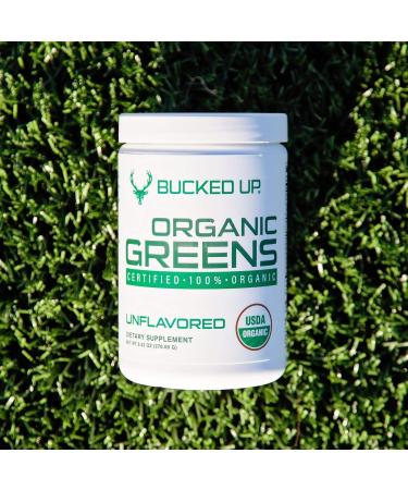 Greens Superfood Powder Unflavored | 8 Most Essential Mixed Greens | Certified 100% Organic | Chlorella Spinach Kale Spirulina Alfalfa Broccoli Wheat Grass & Barley Grass | 30 SERV | 9.52 OZ - Buy Online on GoSupps.com