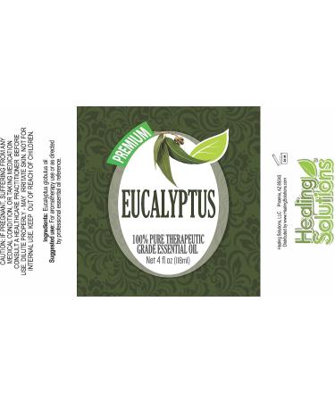 Buy Healing Solutions Eucalyptus Essential Oil 120ml - Natural Aromatherapy Oil for Relaxation & Wellness - Ships Internationally - Buy Online on GoSupps.com